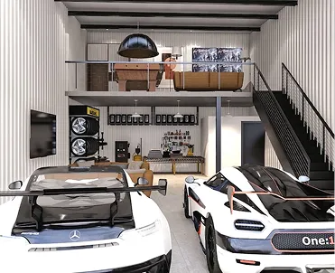Car collection or hobby garage